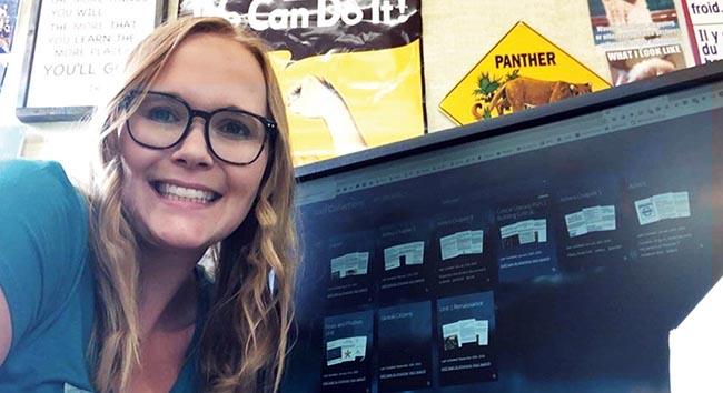 teacher showcases web-based reading software
